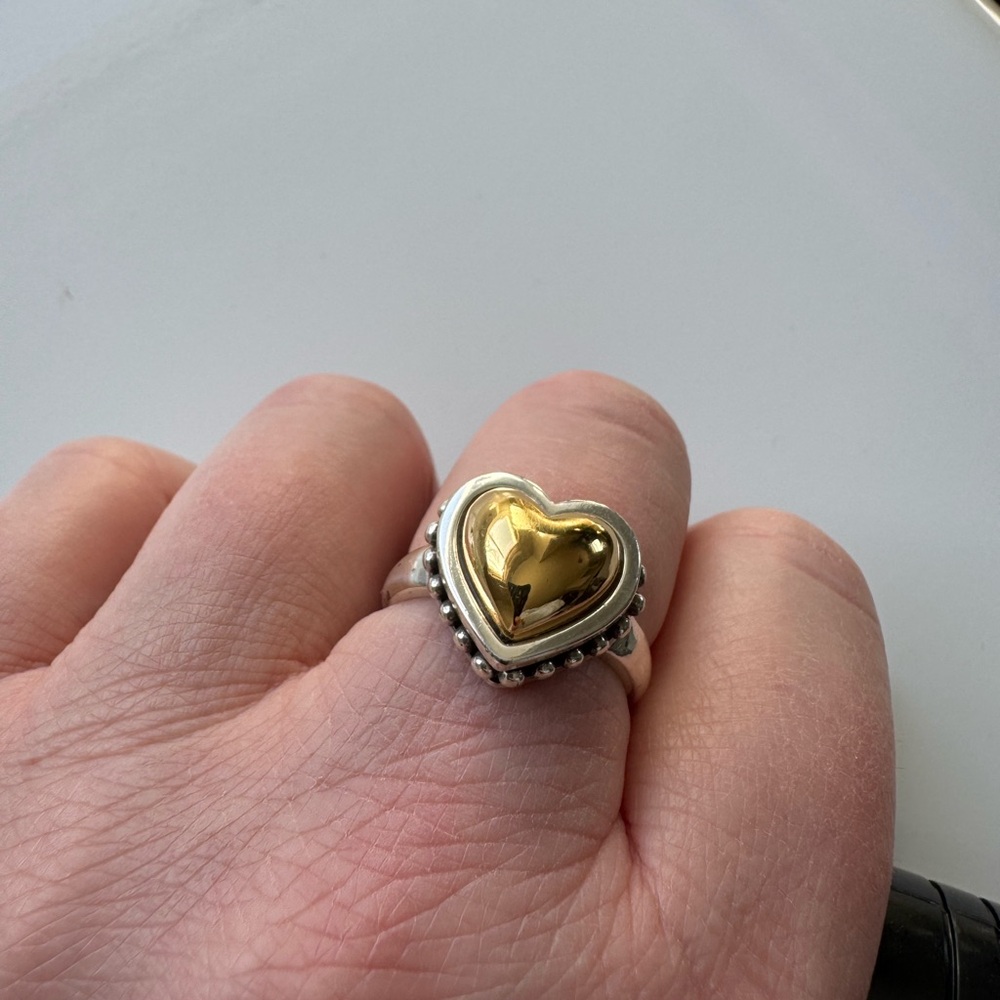 Brighton Two-Tone Heart Ring - Picture 2 of 2